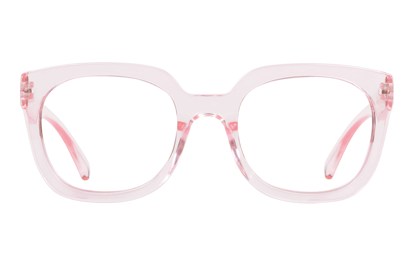 CLARA transp l pink Reading Glasses