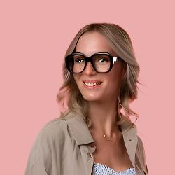 LUCY solid black Reading Glasses