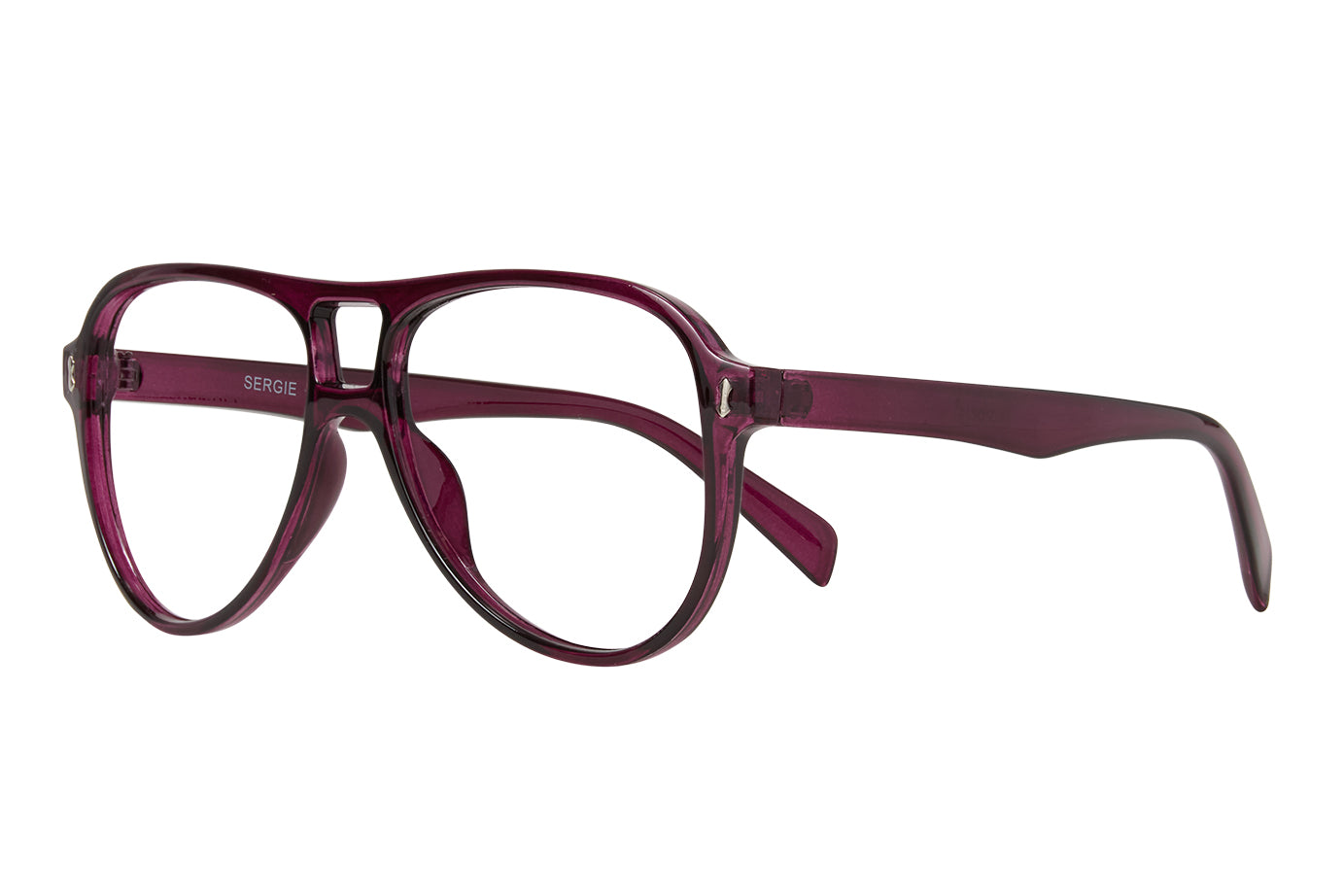 SERGIE transp bordeaux Reading Glasses. Åter i lager!