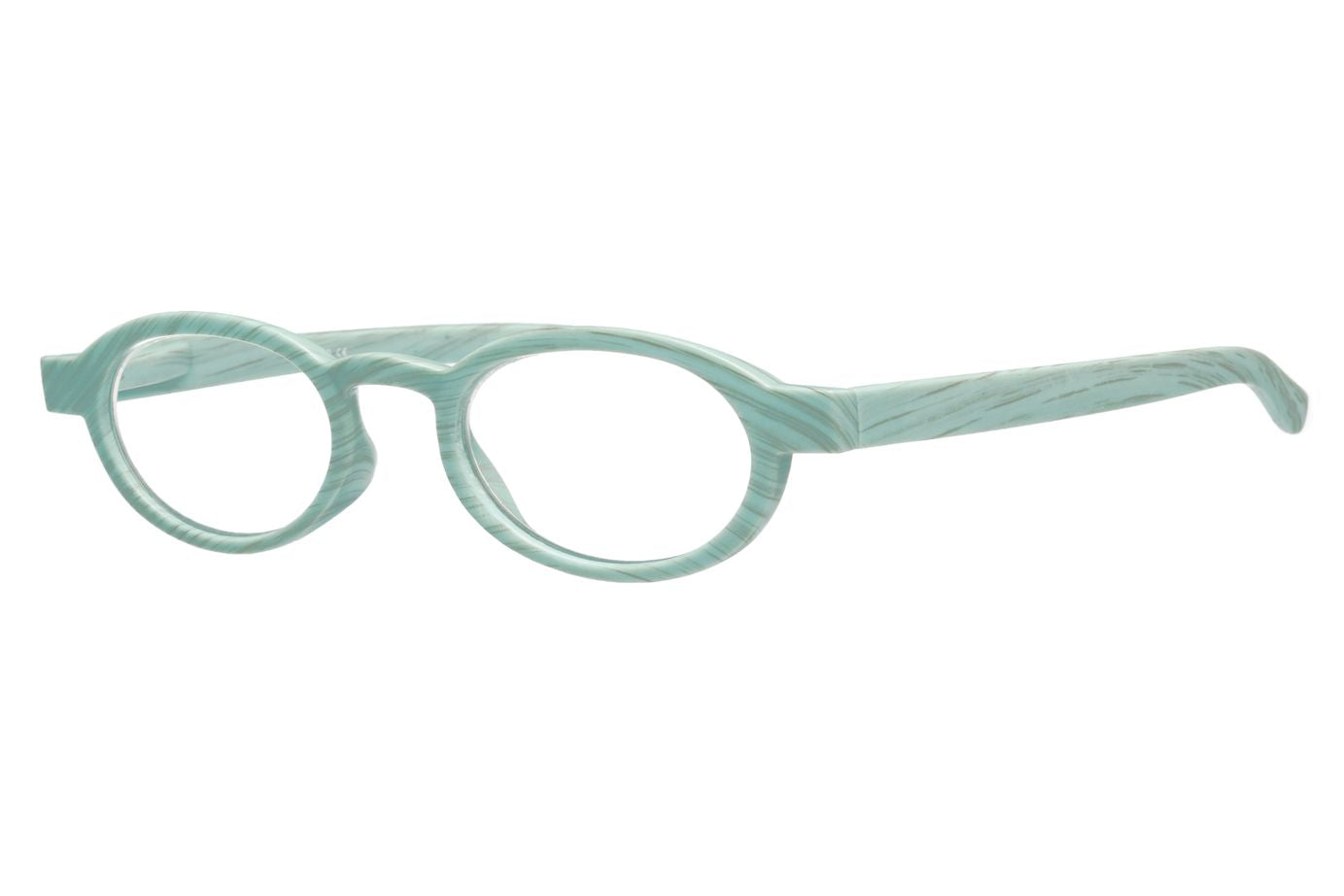 DESIRE Light Turquoise Wood-Look Reading Glasses