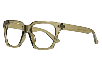 GRY transp olive Reading Glasses. Populär