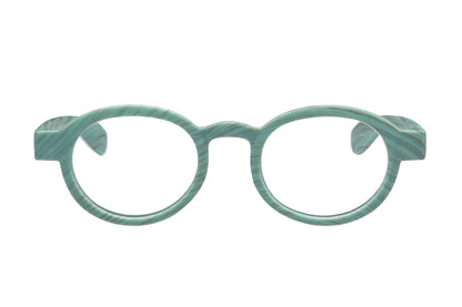 DESIRE Light Turquoise Wood-Look Reading Glasses