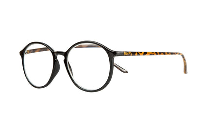 URBAN solid black-demi brown Reading Glasses